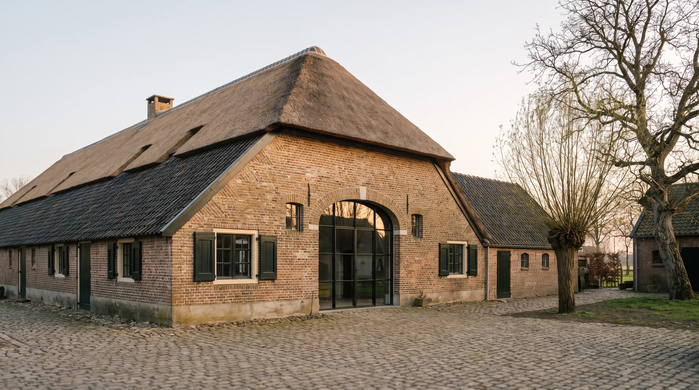 Woonkamer van Villa Boge met modulaire bank en wandpanelen